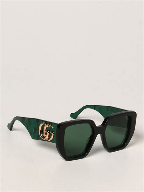 green floral gucci sunglasses|Gucci green and black sunglasses.